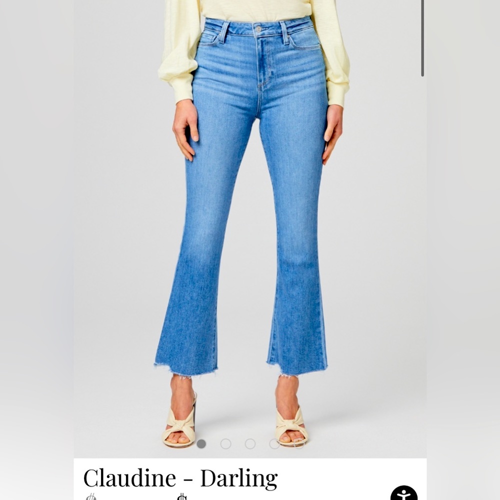 NWOT PAIGE Claudine Crop Flare Denim